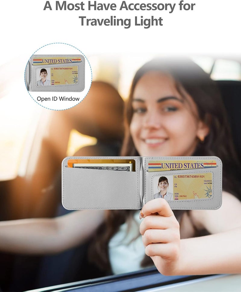 ExtreLife 2-in-1 Magsafe Wallet, Adjustable Phone Stand, Open ID Window, Magnetic Wallet for iPhone 17/16/15/14 Pro Max/14 Pro/14/14 Plus/13/12 Series, 9 Cards Holder, Vegan Leather, Gray - Image 3